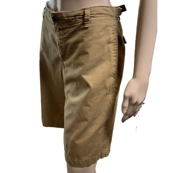 Old Navy Brown Button Closure Belt Loops Khaki Preppy Light Academia Shorts 14 - Picture 9 of 16